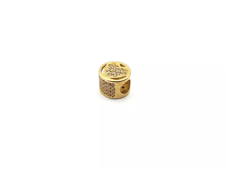 ZŁOTA ZAWIESZKA CHARMS SERCE CYRKONIE 585 / 1,76 G