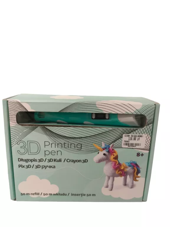 SMIKI, DŁUGOPIS 3D/JEDNOROŻEC