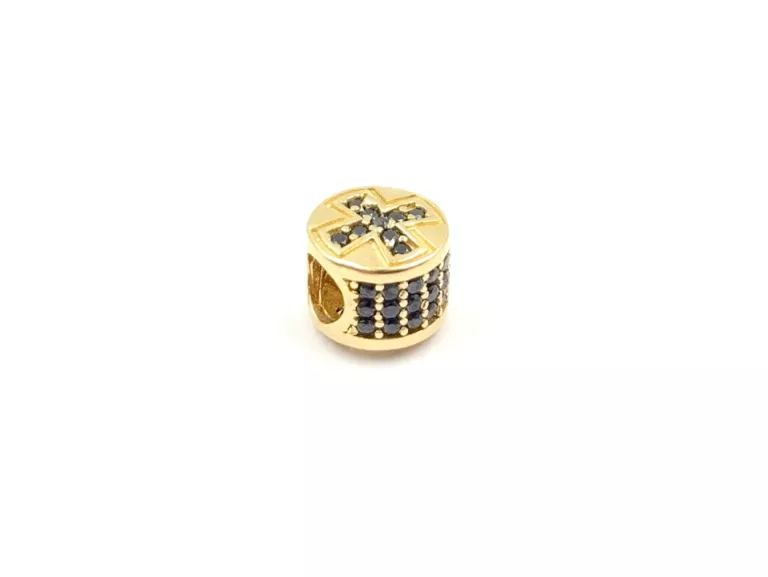 ZŁOTA ZAWIESZKA CHARMS CZARNE OCZKA 585 1,93G