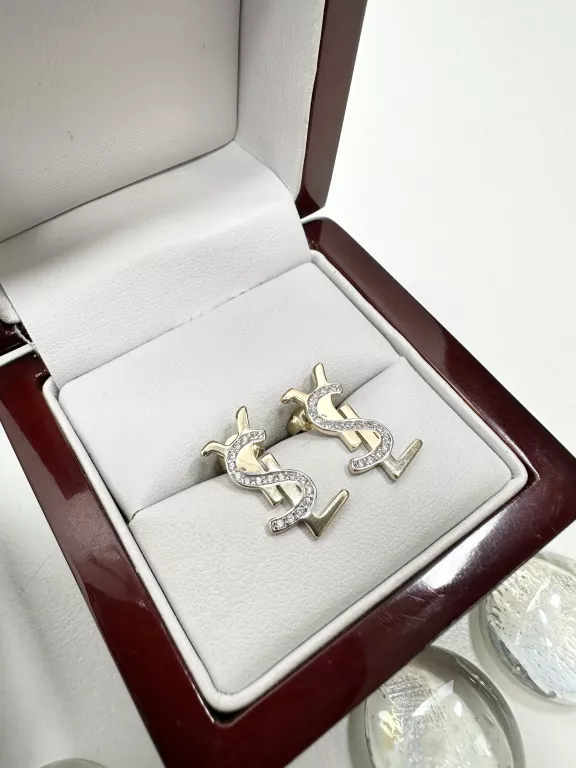 ELEGANCKIE ZŁOTE KOLCZYKI STYLIZOWANE 585 2,07