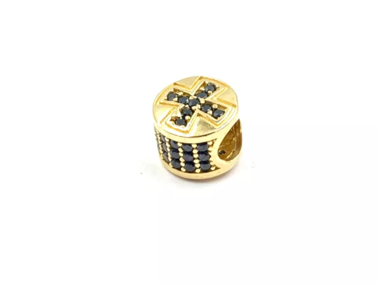 ZŁOTA ZAWIESZKA CHARMS CZARNE OCZKA 585 1,93G