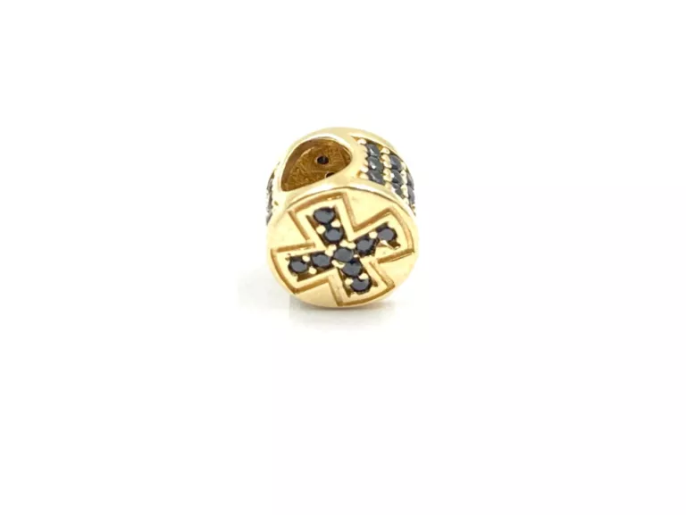 ZŁOTA ZAWIESZKA CHARMS CZARNE OCZKA 585 1,93G