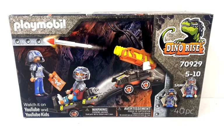PLAYMOBIL - DINO MINE WÓZEK Z RAKIETĄ 70929