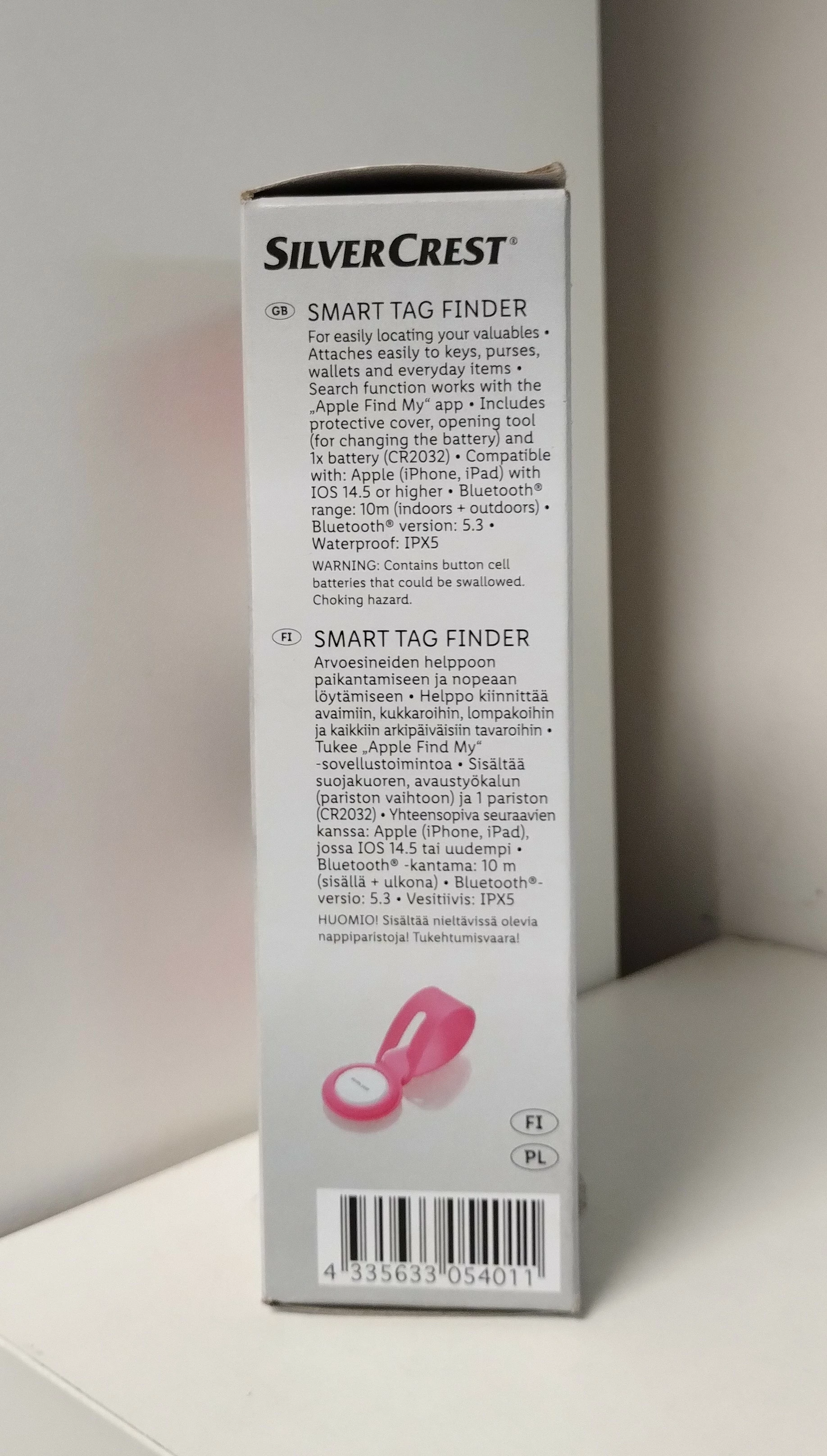 lokalizator-silvercrest-smart-tag-finder-bluetooth-rozowy-ean-gtin-4335633054011