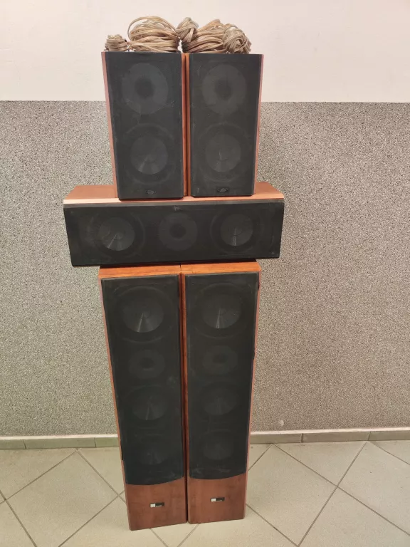 ZESTAW 5 GŁOŚNIKÓW PURE ACOUSTICS THE ROYAL SERIES, OKABLOWANIE