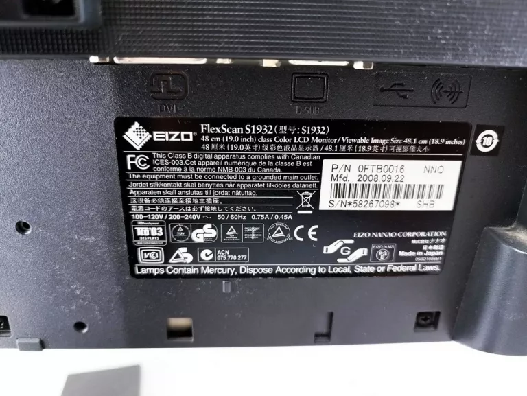 MONITOR EIZO FLEXSCAN S1932