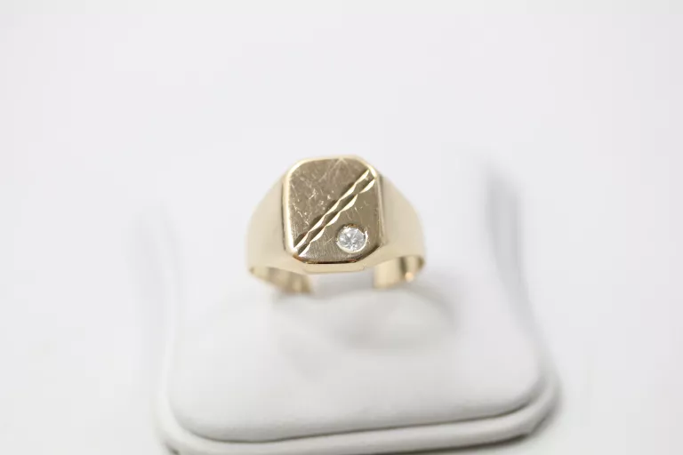 zloty-meski-sygnet-cyrkonia-585-592g-r25-komisji-edukacji-narodowej-96u14-warszawa