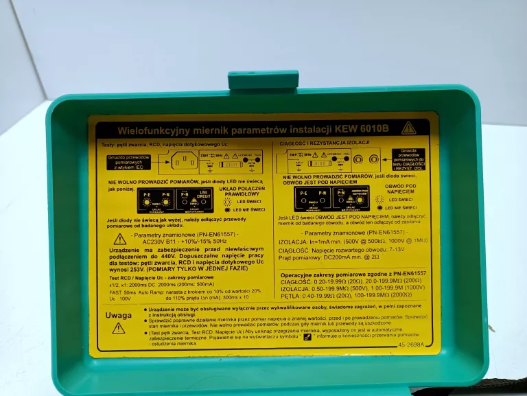 WIELOFUNCYJNY MIERNIK INSTALACJI ELEKTRYCZNYCH - KYORITSU | KEW6010B |