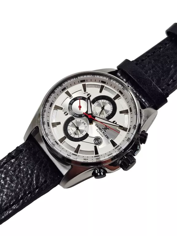 ZEGAREK MĘSKI DANIEL KLEIN DK11556-1 CZARNY SKÓRZANY PASEK