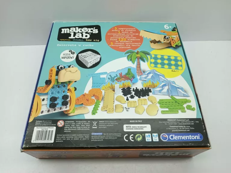 klocki-konstrukcyjne-clementoni-makers-lab-zabawne-zwierzeta-50326-ean-gtin-08005125503261
