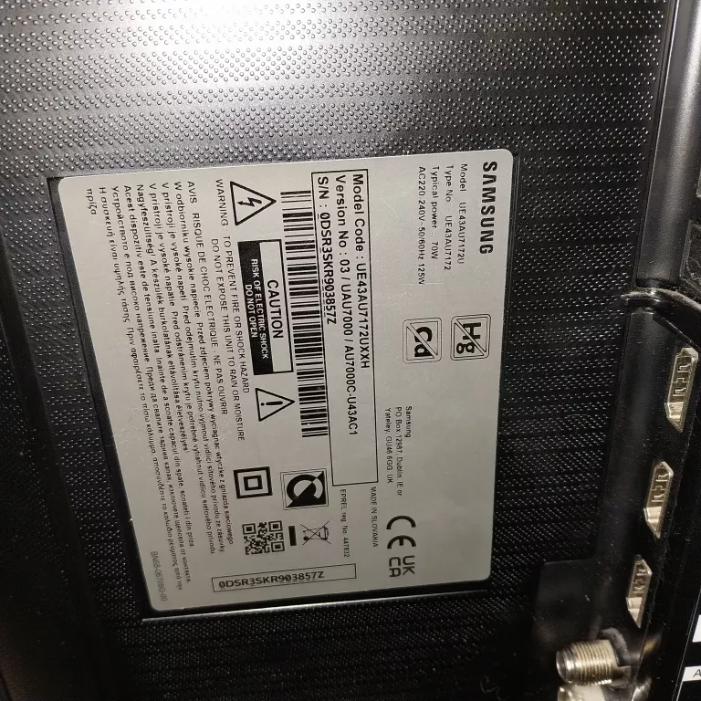 SMART TV SAMSUNG AU7100 43"