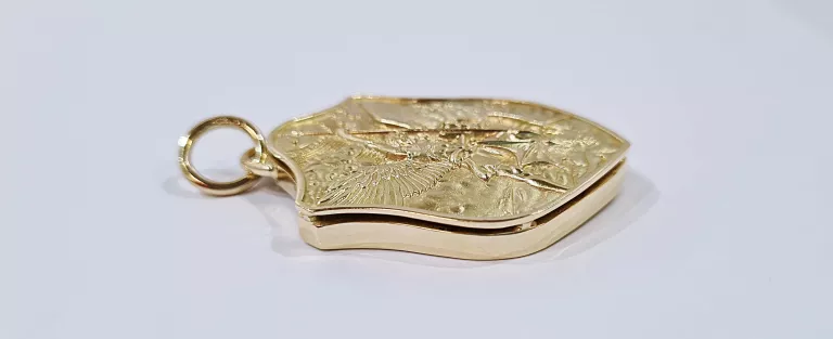 UNIKAT ZŁOTY WISIOREK ZAWIESZKA TARCZA MICHAŁ ARCHANIOŁ 585 31,24G