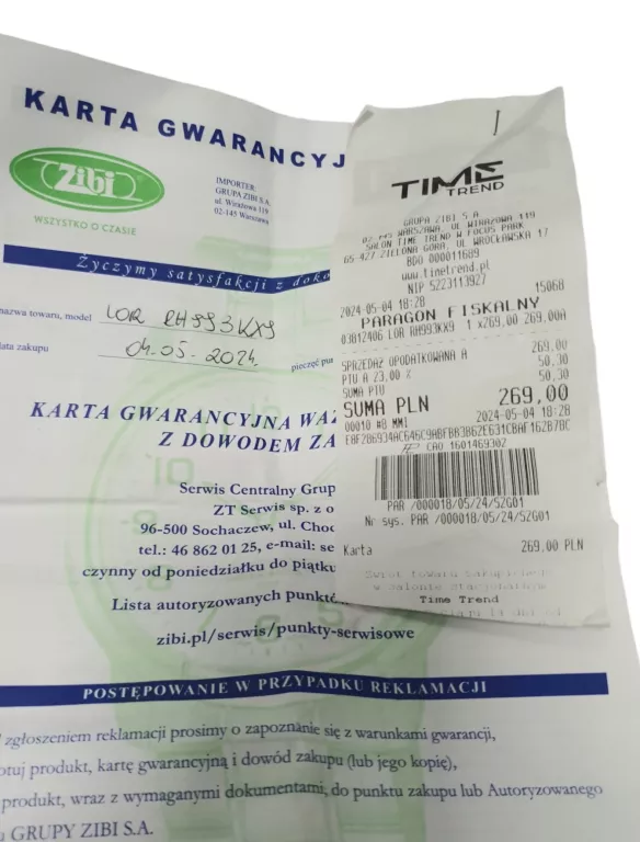 ZEGAREK LORUS RH993KX9 KOMPLET GWARANCJA