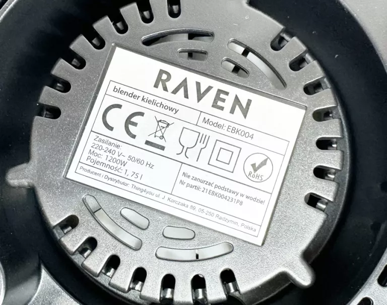 BLENDER KIELICHOWY RAVEN EBK 004 ZESTAW