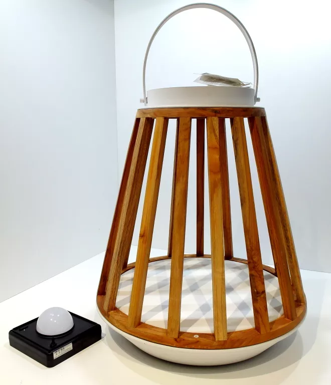 LAMPA SOLARNA MRS. SOLAR KATE TEAK BIAŁA M