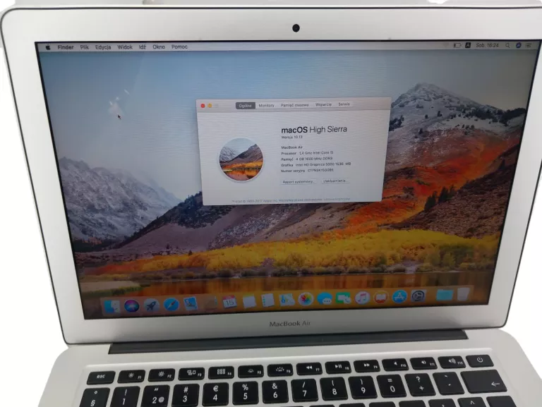 LAPTOP APPLE MACBOOK AIR A1466 2014)/I5-4260U/4GB/120GB SSD/INTEL HD/13.3”
