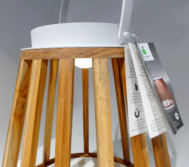 LAMPA SOLARNA MRS. SOLAR KATE TEAK BIAŁA M