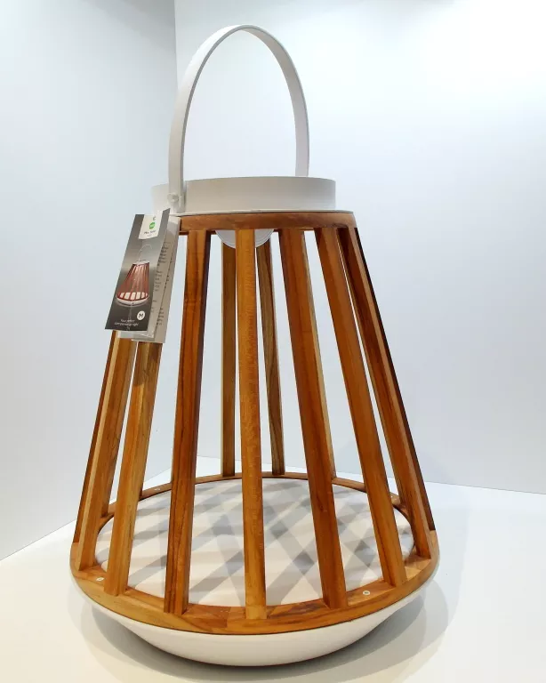 LAMPA SOLARNA MRS. SOLAR KATE TEAK BIAŁA M