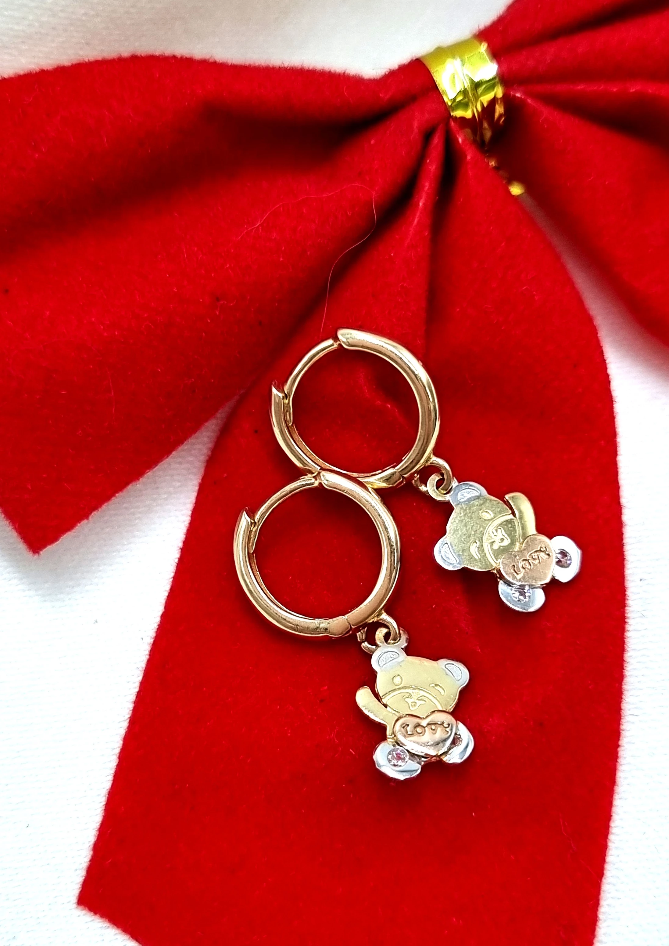 zlote-585-kolczyki-koleczka-wiszace-misie-169w-rodzaj-zapiecia-zatrzask