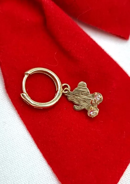 zlote-585-kolczyki-koleczka-wiszace-misie-169w-rodzaj-wyrob-jubilerski