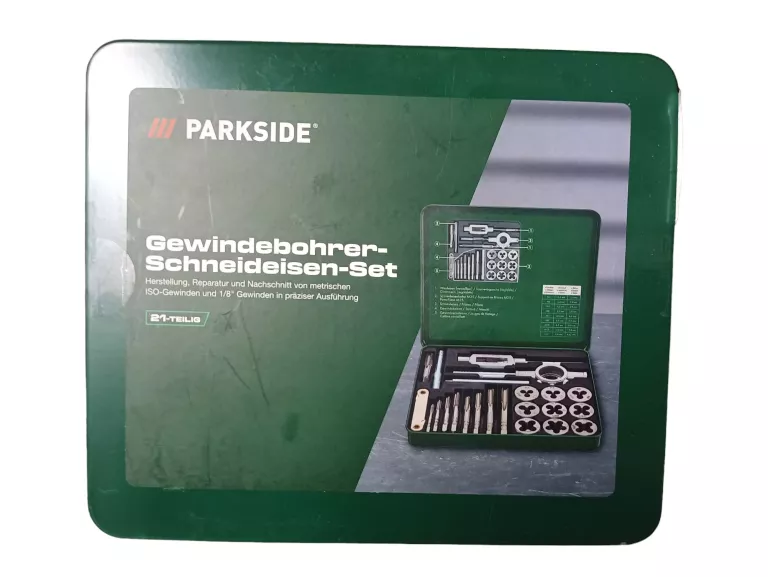 PARKSIDE ZESTAW GWINTOWNIKÓW I NARZYNEK DO GWINTOWANIA 21 EL.