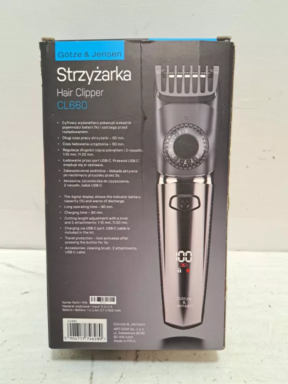 STRZYŻARKA CL660 GOTZE&JENSEN POLECAM!!