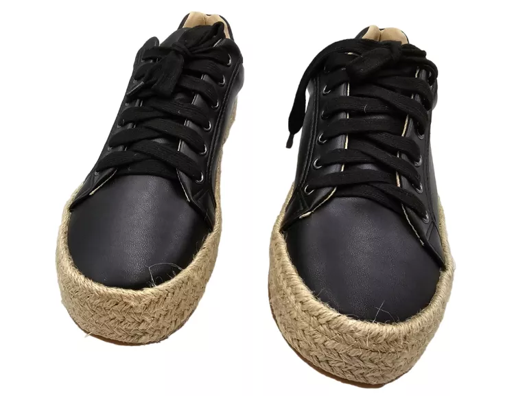 BUTY CZARNE ESPADRYLE SZNUROWANE ROZMIAR 41