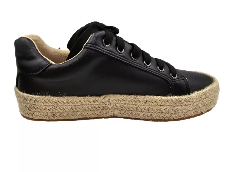 BUTY CZARNE ESPADRYLE SZNUROWANE ROZMIAR 41