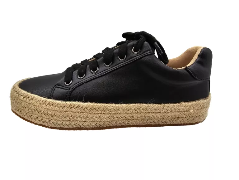 BUTY CZARNE ESPADRYLE SZNUROWANE ROZMIAR 41