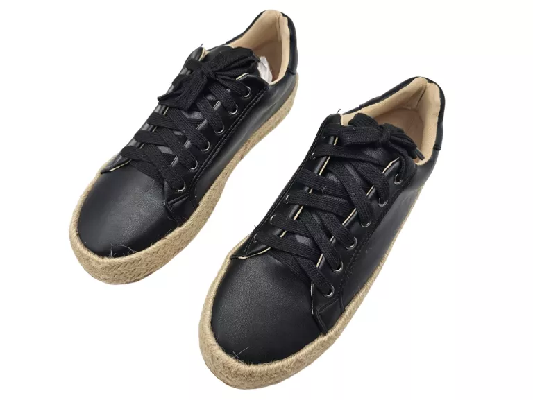 BUTY CZARNE ESPADRYLE SZNUROWANE ROZMIAR 41