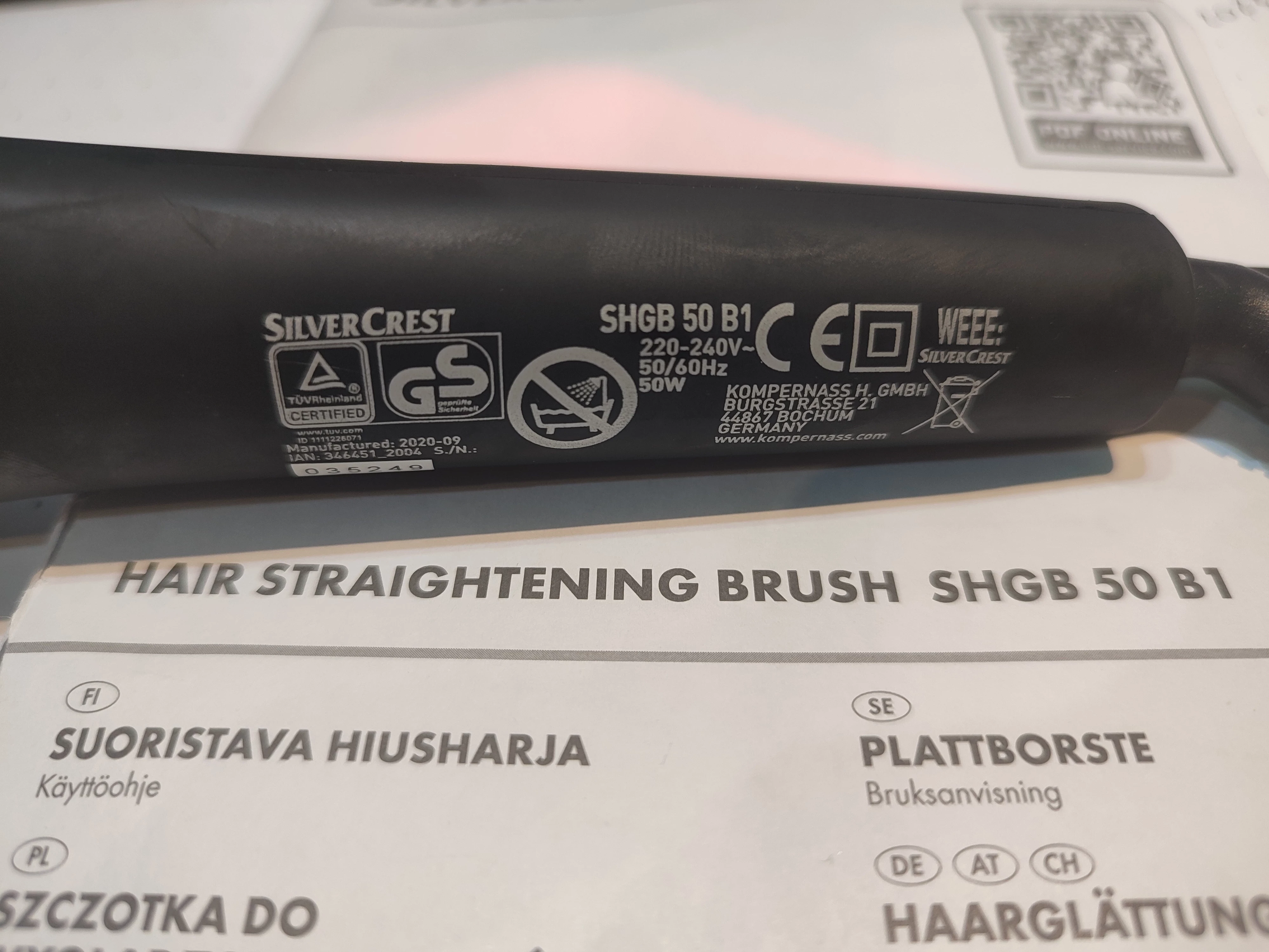 szczotka-prostujaca-silvercrest-shgb-50-b1-stan-uzywany