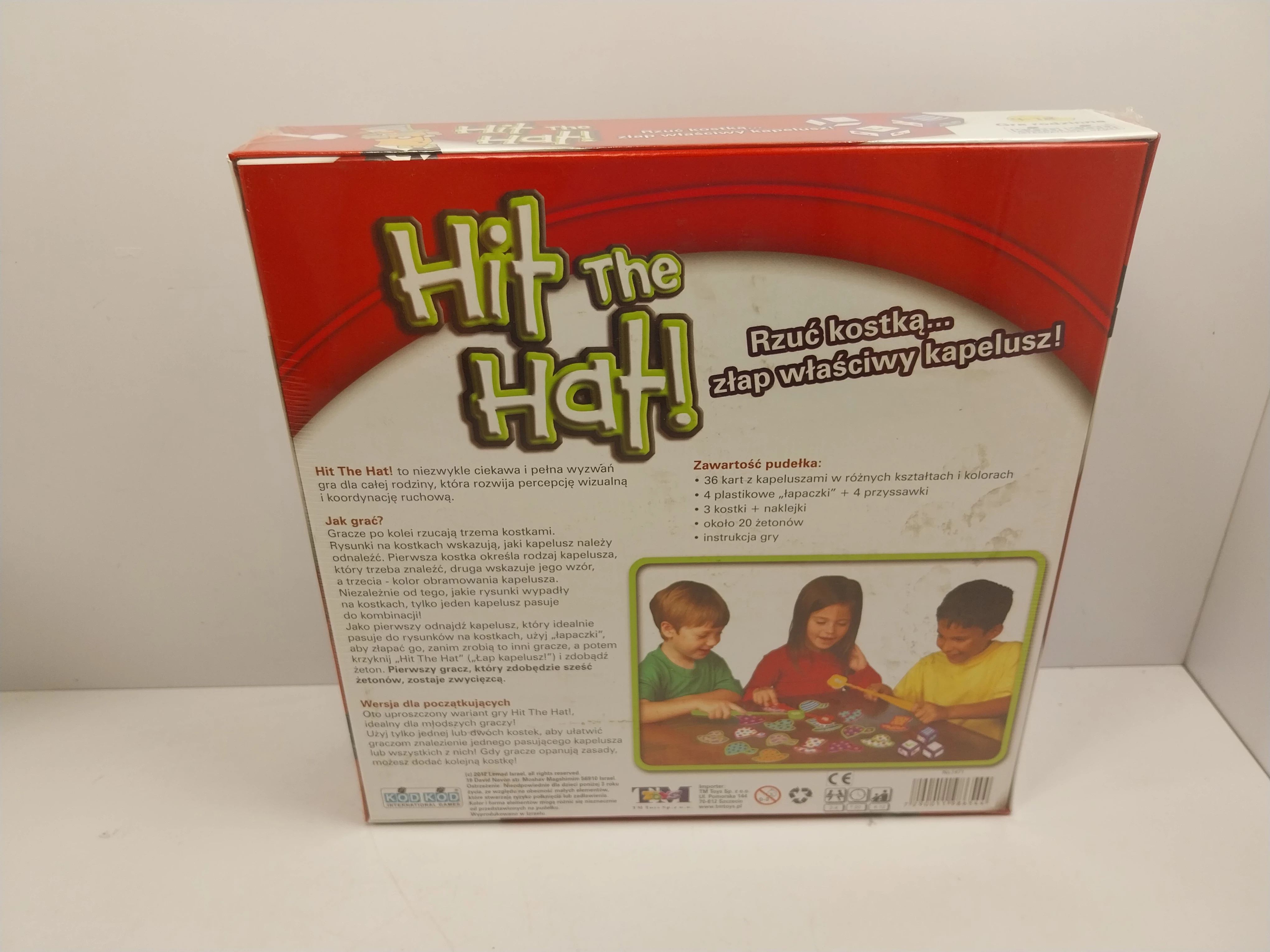 gra-planszowa-hit-the-hat-rzuc-kostka-zlap-wlasciwy-kapelusz-stan-uzywany