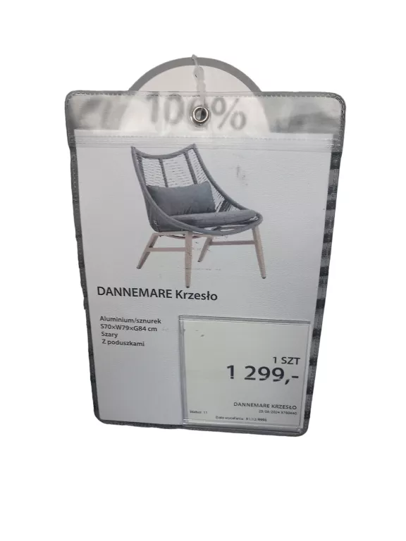 KRZESŁO DANNEMARE KRZESŁO OGRODOWE