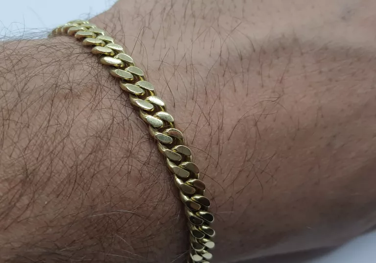 PEŁNA ZŁOTA BRANSOLETKA 18K 750 26,38GR 19CM