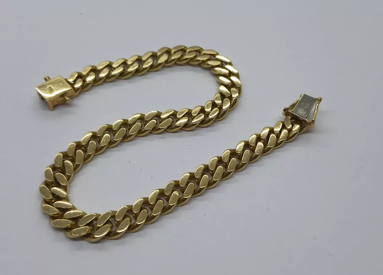 PEŁNA ZŁOTA BRANSOLETKA 18K 750 26,38GR 19CM
