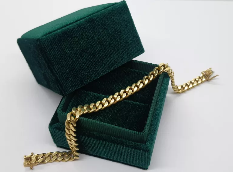 PEŁNA ZŁOTA BRANSOLETKA 18K 750 26,38GR 19CM