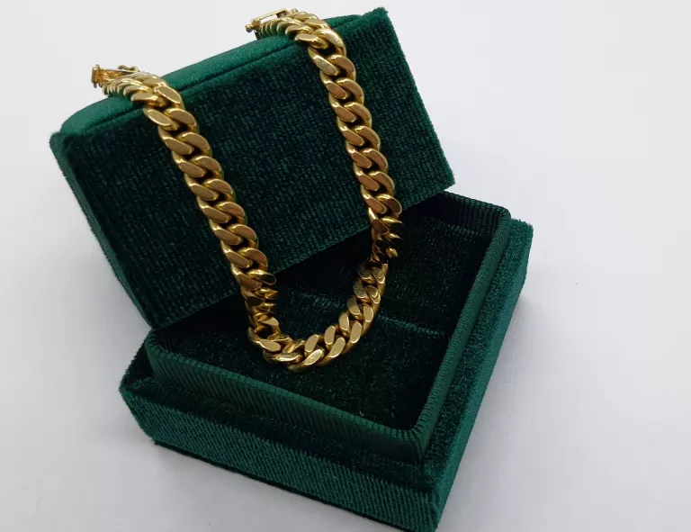 PEŁNA ZŁOTA BRANSOLETKA 18K 750 26,38GR 19CM