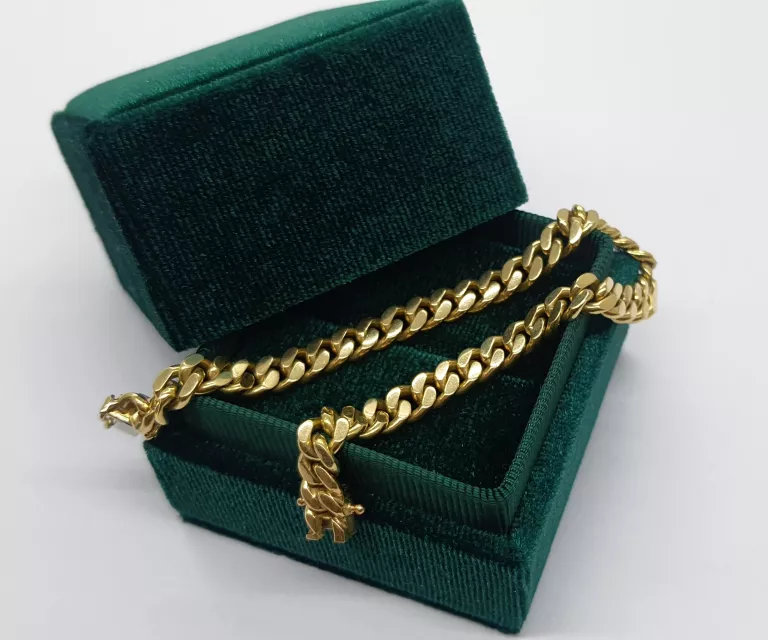 PEŁNA ZŁOTA BRANSOLETKA 18K 750 26,38GR 19CM