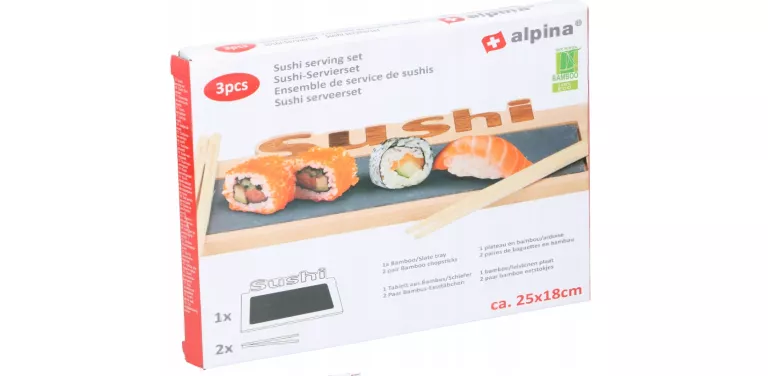 ZESTAW DO SERWOWANIA SUSHI 25X18X2 CM - ALPINA