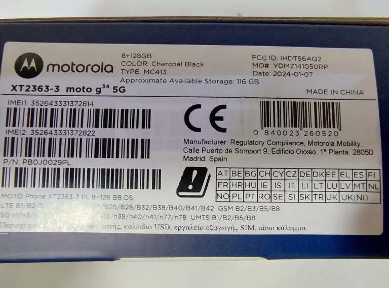 TELEFON MOTOROLA MOTO G34