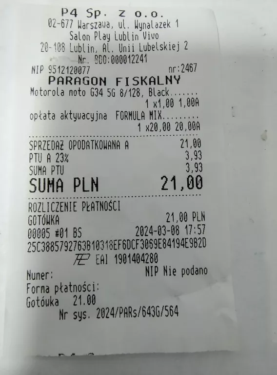 TELEFON MOTOROLA MOTO G34
