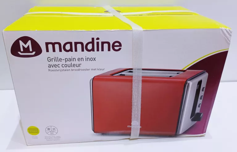 MANDINE MST870R-22 - TOSTER ZE STALI NIERDZEWNEJ | CZERWONY | 870W
