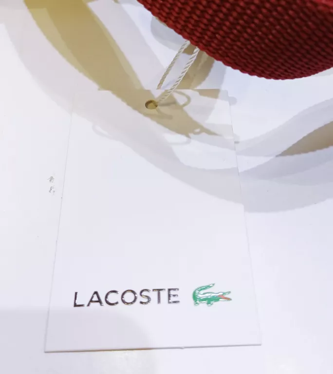 SASZETKA LACOSTE CZERWONA SKÓRZANA