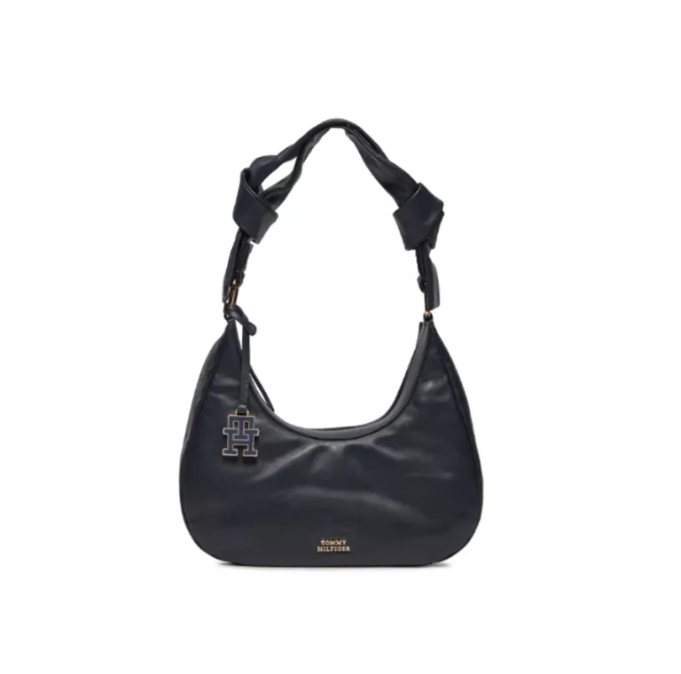 TOREBKA SKÓRZANA TOMMY HILFIGER AW0AW16073 GRANATOWA