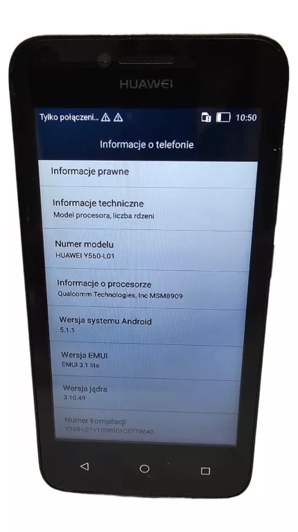 TELEFON HUAWEI Y5 Y560 Y560-L01 4.5" 1GB RAM | 8GB CZARNY