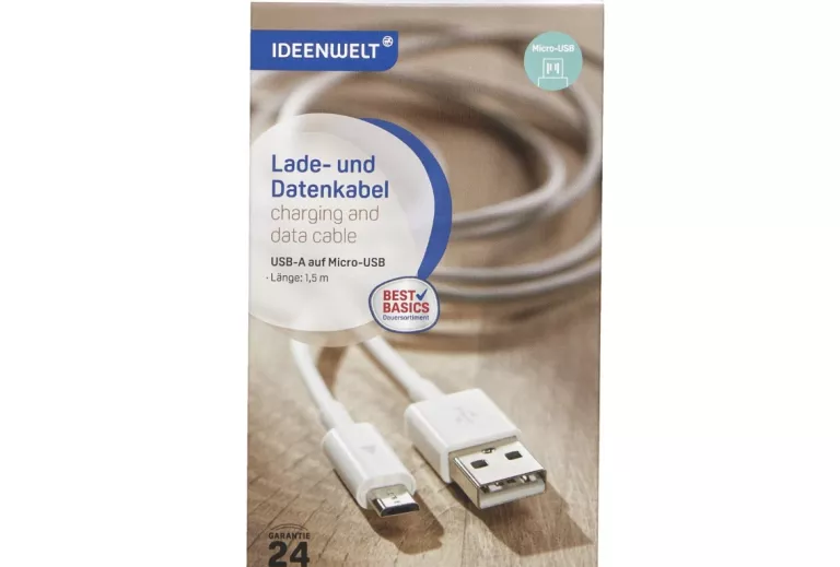KABEL USB A MICRO USB TYP B DO ŁADOWARKI 1,5 M