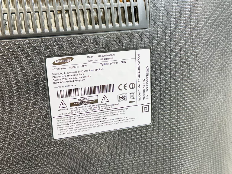 TELEWIZOR SAMSUNG UE40H6400 + KABEL + PILOT + INSTRUKCJE OPIS