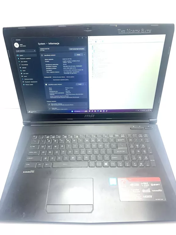 LAPTOP MSI GL72 6QC I7 6700 16GB RAM 512SSD 940MX GTX