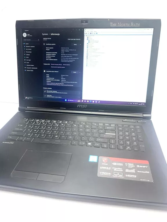 LAPTOP MSI GL72 6QC I7 6700 16GB RAM 512SSD 940MX GTX