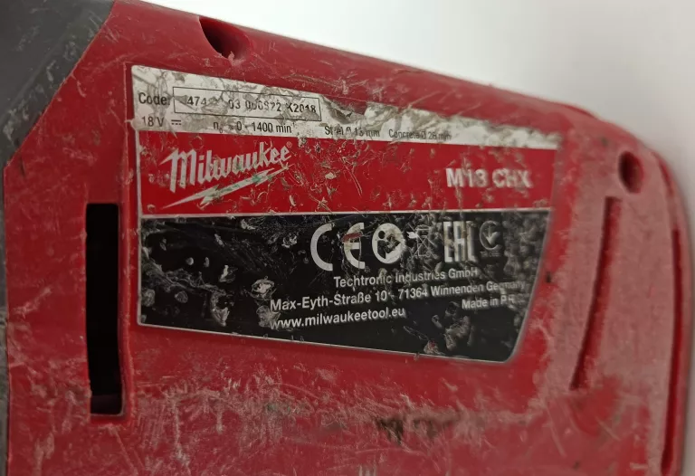 MŁOTOWIERTARKA MILWAUKEE M18 CHX-0 2,5J FUEL SDS+